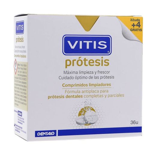 Vitis prótesis comprimidos limpiadores 36 unidades