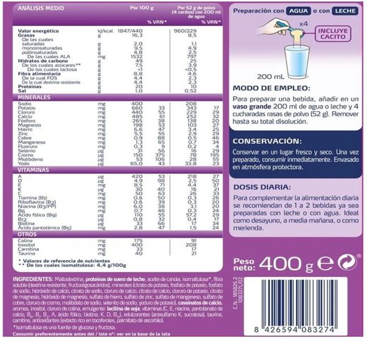 Fontactiv Diabest vainilla 400gr