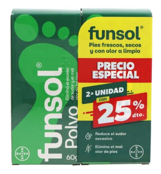 Funsol Duplo Polvo 2X60g precio especial 2ªud 50%