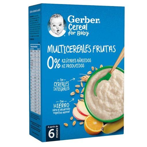 Gerber multicereales frutas 0% azúcares 270 gramos