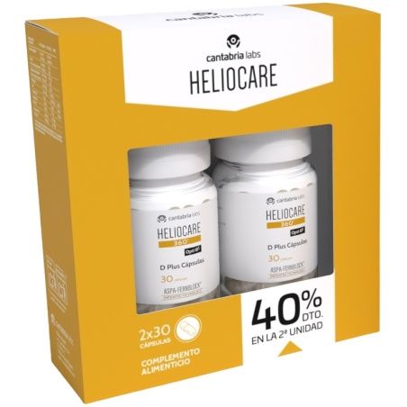 Heliocare 360 pack D plus 2x30 cápsulas 2ª ud al 40% descuento