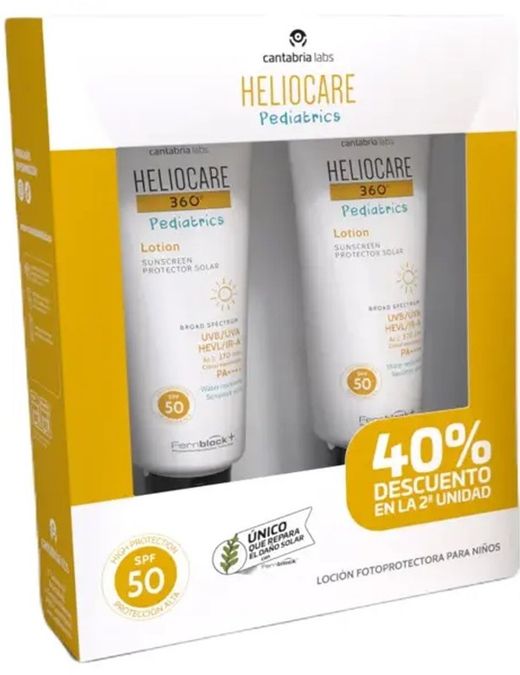 Heliocare 360 pak pediátrico loción 2x200ml SPF 50 2ª ud al 40% DTO