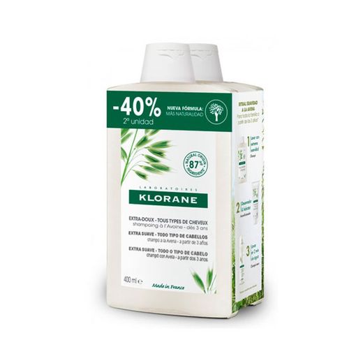 Klorane champú Duplo Avena 2 unidad 40% descuento