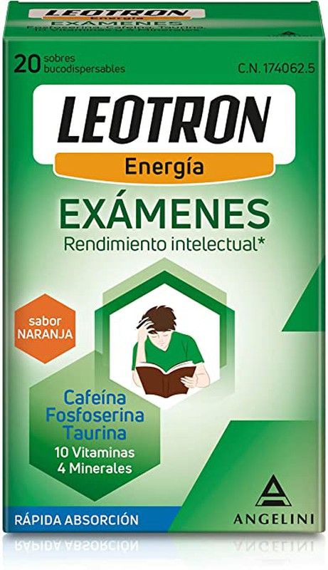 Leotron Exámenes 20 Sobres Bucodispensables Sabor Naranja