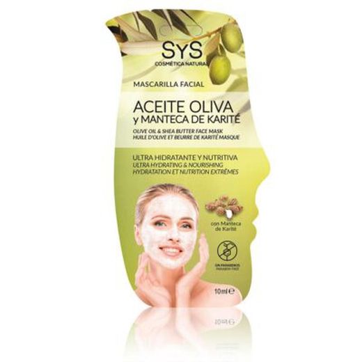 Mascarilla Facial Aceite Oliva y manteca de Karite 10Ml De Sys