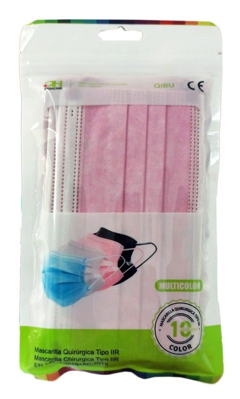 Mascarilla Quirurgica Tipo Iir Rosa (50) (0003)