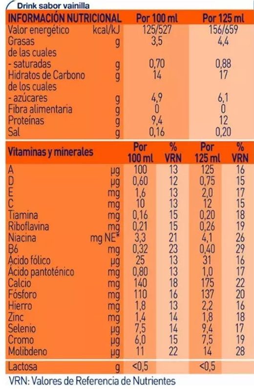 Meritene Drink Sabor Vainilla 6x125ml