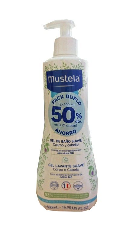 Mustela Duo Gel Suave 500ml 2ª ud 50%