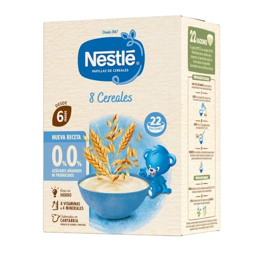 Nestle papilla 8 cereales 0% 330 gramos