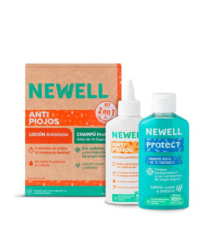 Newell Care - 📍 La loción antipiojos Newell consigue eliminar  completamente los piojos en 2 minutos y a las liendres en 10 minutos. ✓  Garantizando la inocuidad para niños mayores de 2