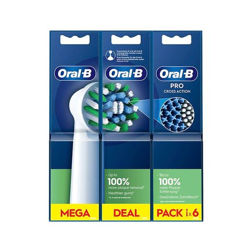 Oral B recambio pack 6 unidades Cross Action