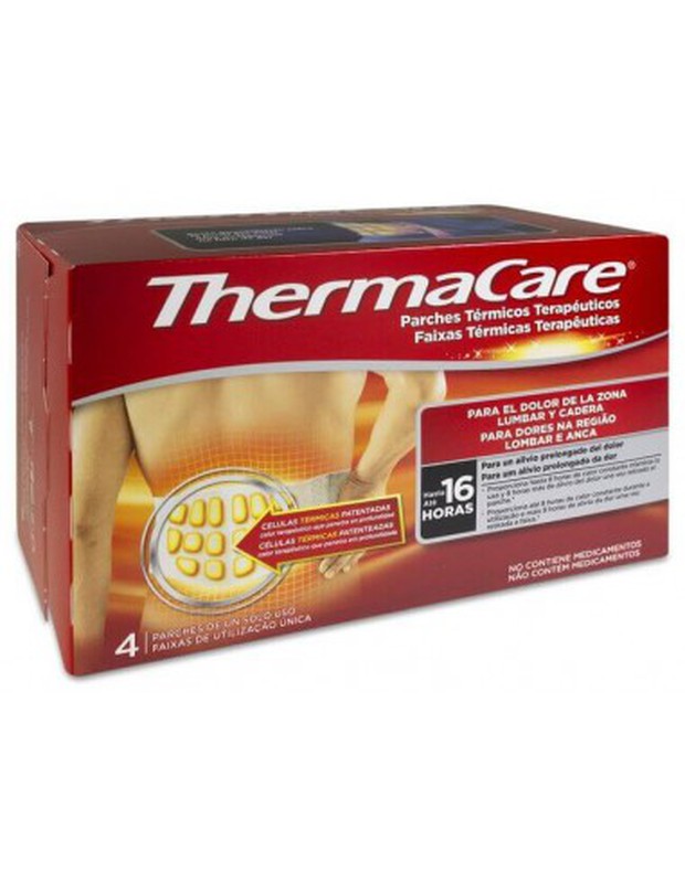 ThermaCare Parches Térmicos Calor en Zona Lumbar y Cadera 4uds