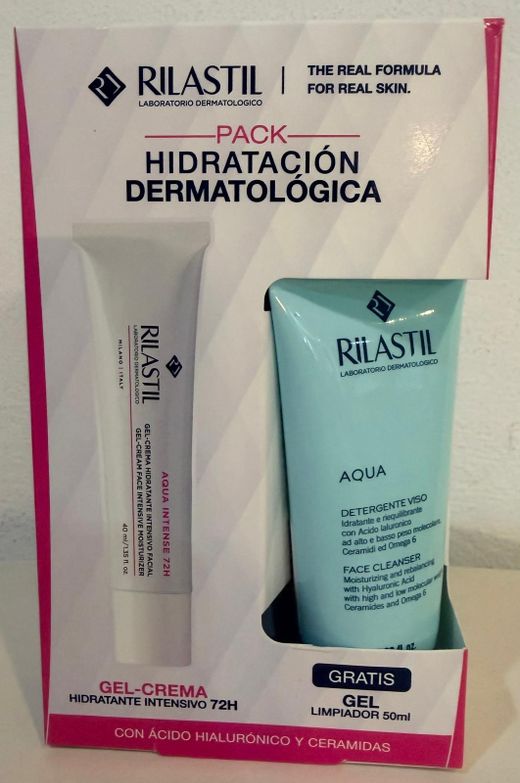 Rilastil Aqua intense 72h 40ml + Aqua gel limpiador 50ml