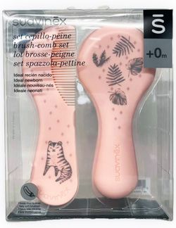 Suavinex Set Cepillo Peine +0M Rosa
