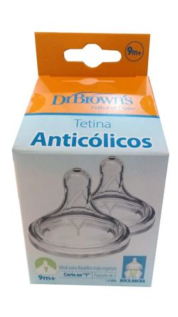 Tetina Anticólicos Silicona BA Cereales +9M 2uds Dr Brown's