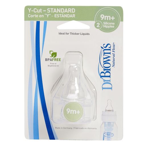 Tetina Silicona ST +9M 2unidades Dr Brown´s