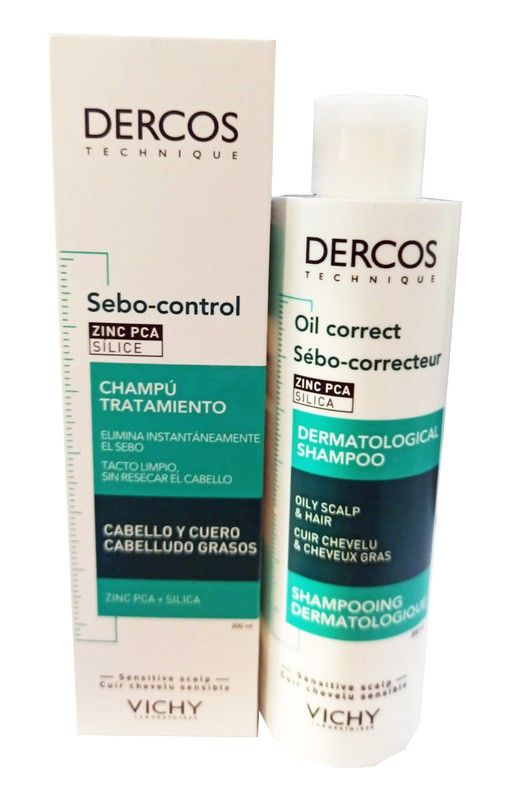 Vichy Dercos sebo control champú tratamiento cabello y cuero cabelludo grasos 200ml