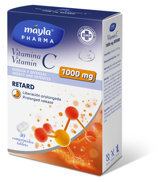 Vitamina C 1000mg retard 30 comprimidos Mayla Pharma