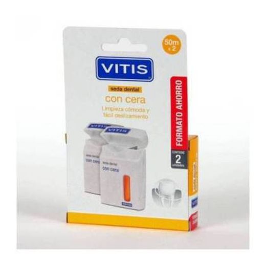 Vitis Seda Dental con cera pack 2x50m